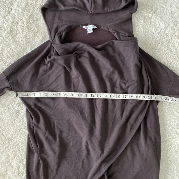 ❤️ Athleta Purana Wrap Sweatshirt Hoodie Dark Brown Size XXS NWT